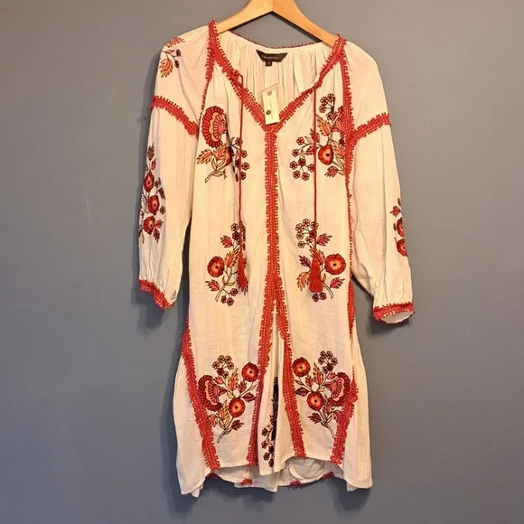 oaxaca embroidered dress Pale Lime Mini Oaxaca Dress Canvas – KC Needlepoint main image 0